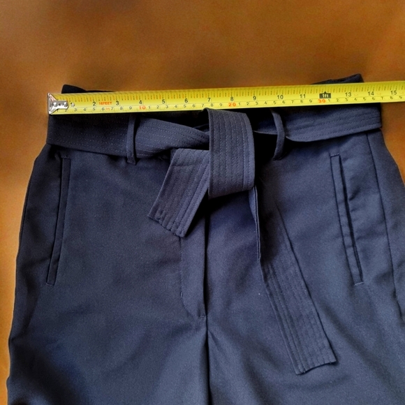 Matteson High Waisted Belted Black Dress Pants - Picture 3 of 7